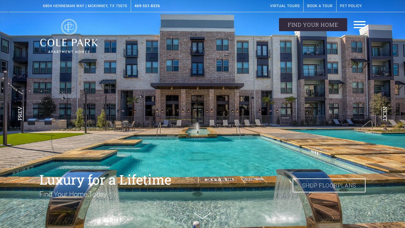 Cole Park is a pet-friendly apartment community in McKinney, TX